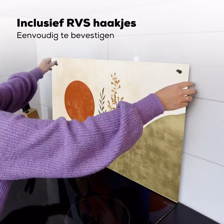 Zon - Abstract - Takken - Oranje Inductie beschemer met haakjes klein -ky-ophangen-nl