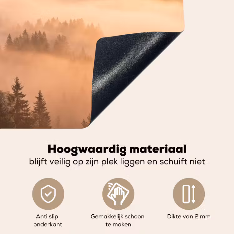 Zonlicht - Mist - Bergen - Bomen Inductie beschemer met haakjes klein -ky-onderkant-nl