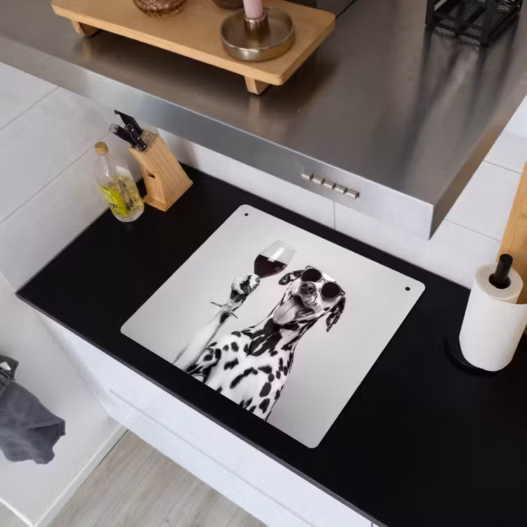 Zonnebril - Dalmatiër - Wijnglas - Tong Inductie beschemer met haakjes middel -sfeer1