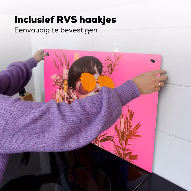 Zonnebril - Oranje - Vrouw - Planten Inductie beschemer met haakjes klein -ky-ophangen-nl