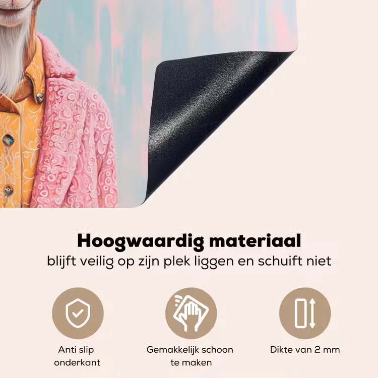 Zonnebril - Roze - Geit - Horen Inductie beschemer met haakjes klein -ky-onderkant-nl