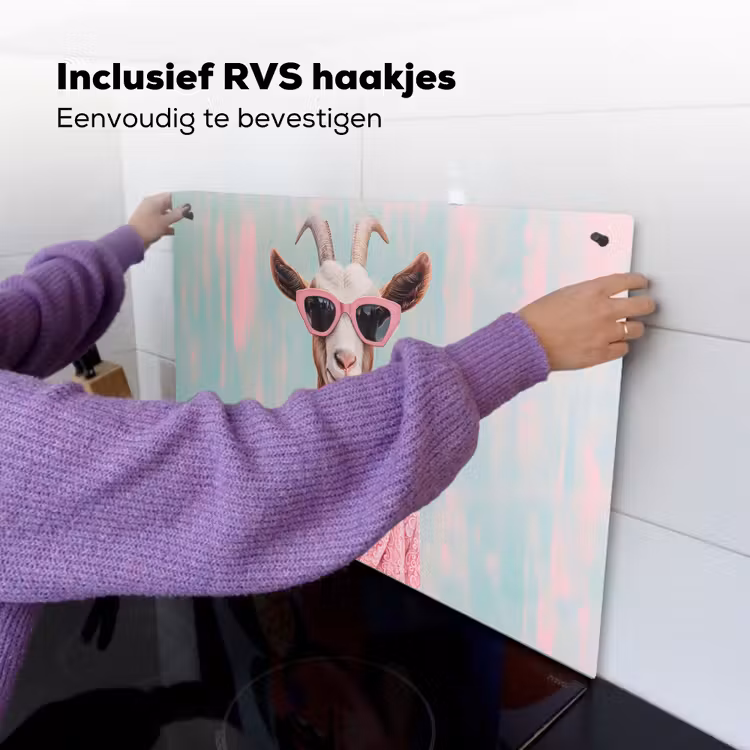 Zonnebril - Roze - Geit - Horen Inductie beschemer met haakjes klein -ky-ophangen-nl