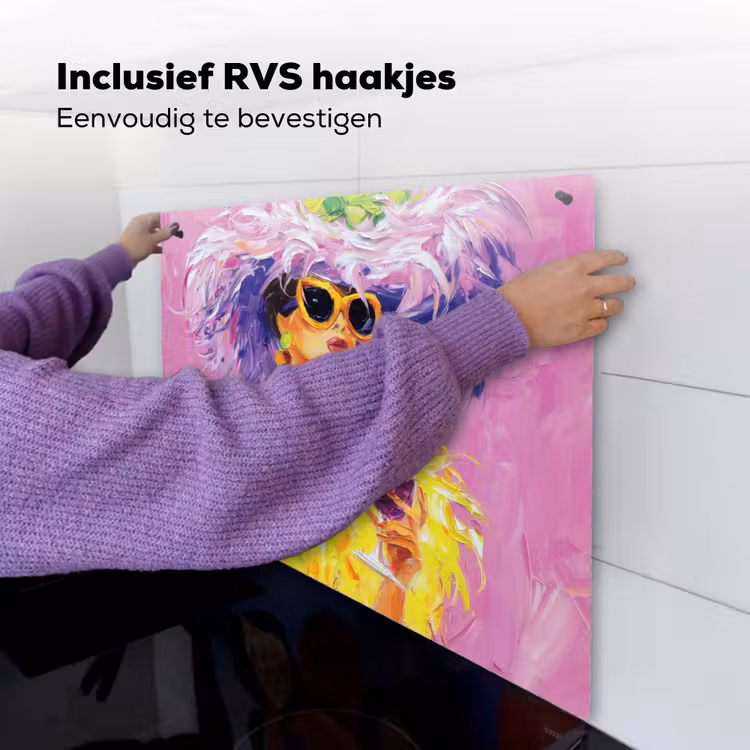 Zonnebril - Vrouw - Jas - Veren Inductie beschemer met haakjes middel -ky-ophangen-nl