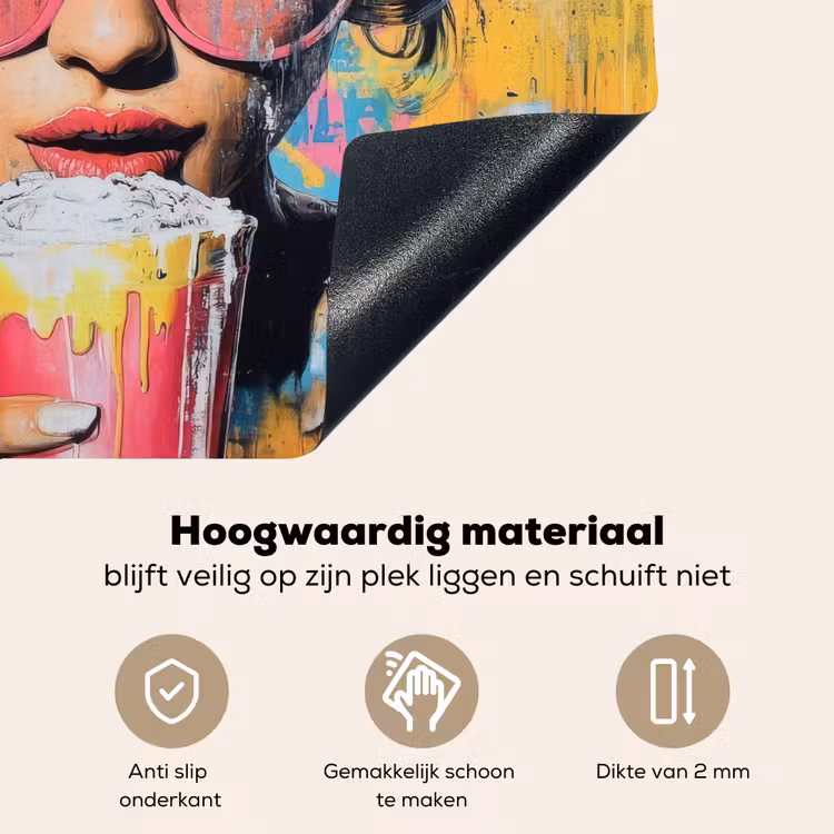 Zonnebril - Vrouw - Kleurrijk - Verfspetters Inductie beschemer met haakjes middel -ky-onderkant-nl