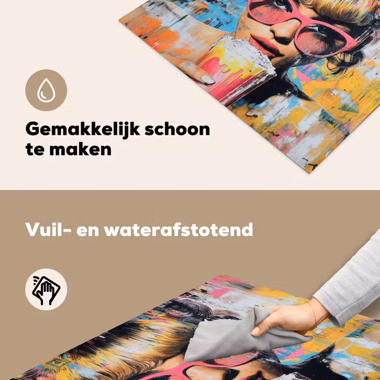 Zonnebril - Vrouw - Kleurrijk - Verfspetters Inductie beschemer met haakjes middel -ky-schoon-nl