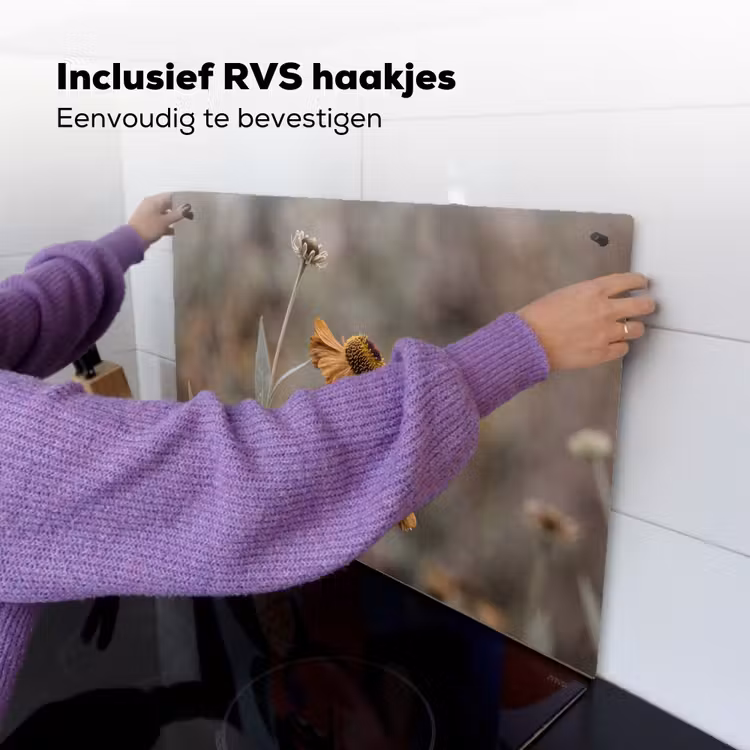 Zonnehoed - Droogbloemen - Geel - Warm Inductie beschemer met haakjes klein -ky-ophangen-nl