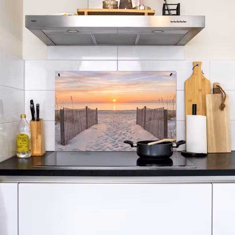 Zonsondergang - Strand - Zand Inductie beschemer met haakjes klein -sfeer2