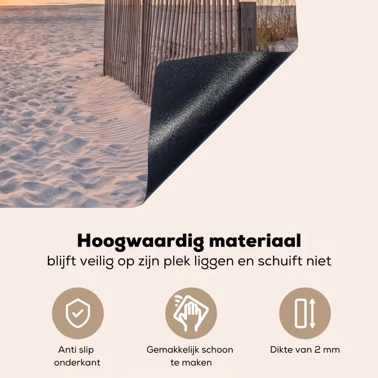 Zonsondergang - Strand - Zand Inductie beschemer met haakjes klein -ky-onderkant-nl