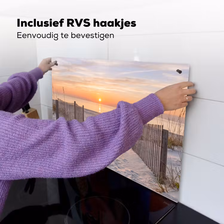 Zonsondergang - Strand - Zand Inductie beschemer met haakjes klein -ky-ophangen-nl