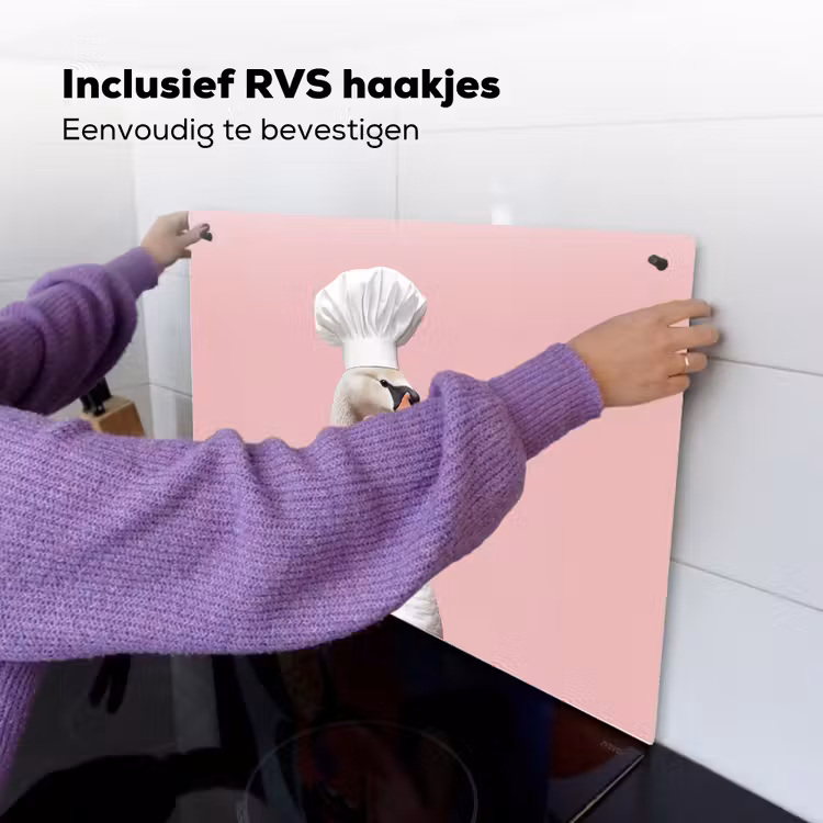 Zwaan - Koksmuts - Mooi - Klassiek Inductie beschemer met haakjes klein -ky-ophangen-nl