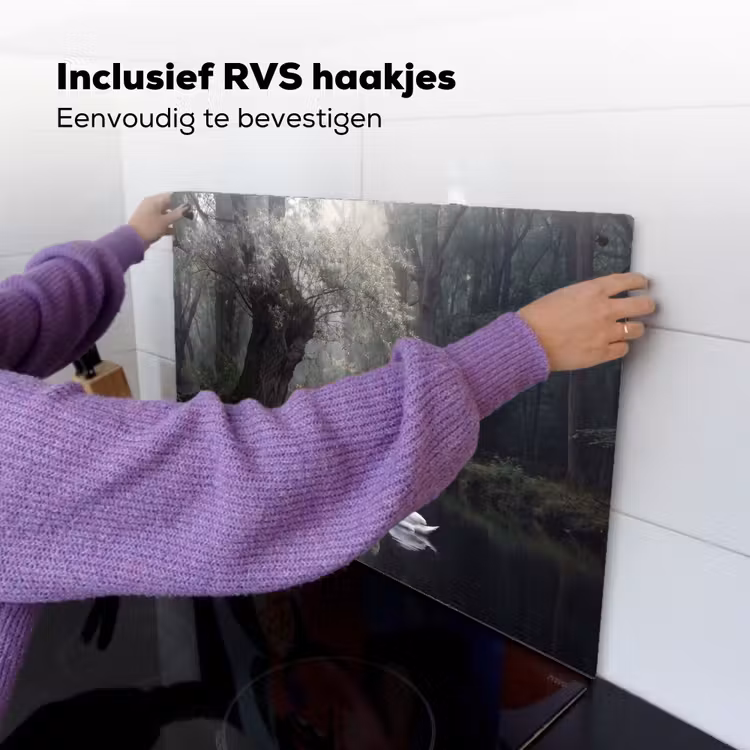 Zwanen - Rivier - Bos Inductie beschemer met haakjes klein -ky-ophangen-nl