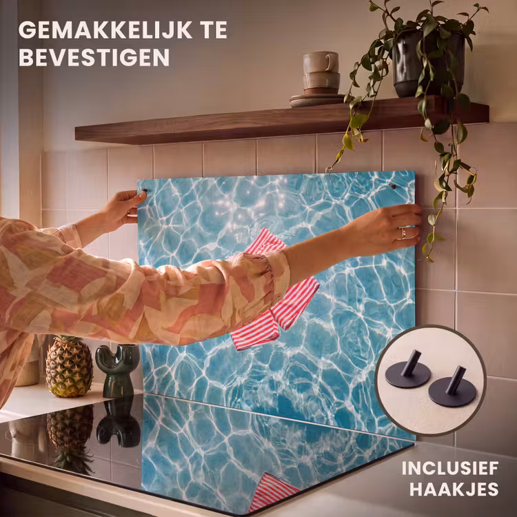 Zwemkleding - Gestreept - Water - Zomer - Rood-wit Inductie beschemer met haakjes klein -ky-ophangen-nl