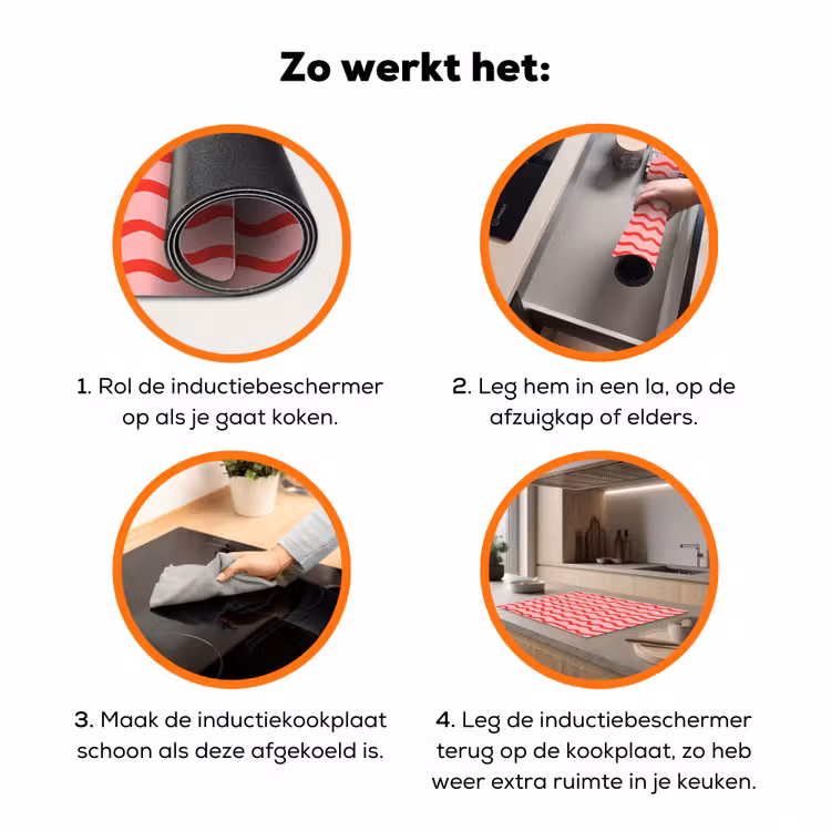 Speels - Patroon - Rood Inductie beschermer vinyl 3mm klein 276 -zzzzzzz-td-werking