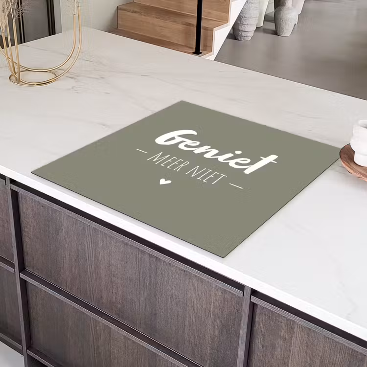Spreuken - Geniet meer niet - Zomer - Tekst - Genieten Inductie beschermer vinyl 3mm middel -sfeer8