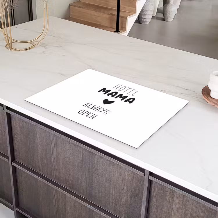 Spreuken - Hotel mama always open - Quotes - Mama Inductie beschermer vinyl 3mm klein -sfeer8