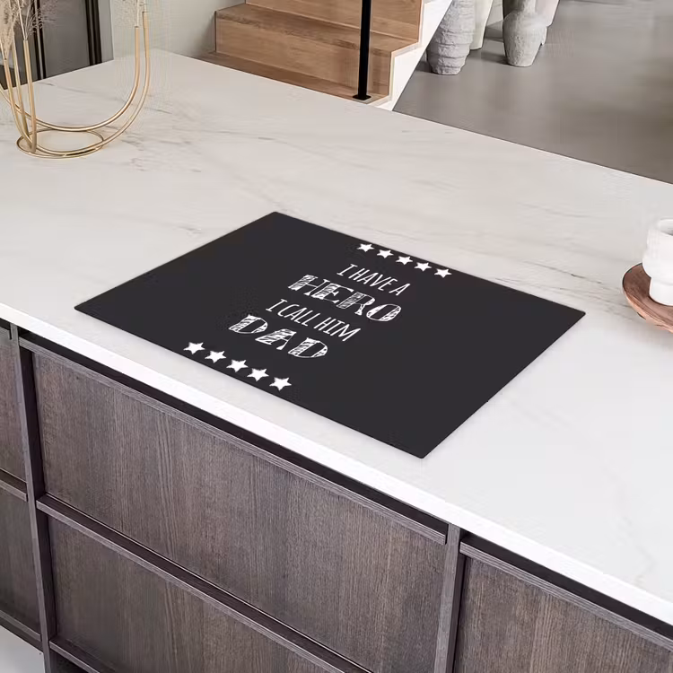 Spreuken - I have a hero I call him dad - Quotes - Vader Inductie beschermer vinyl 3mm klein -sfeer8