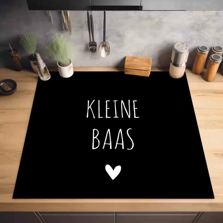Spreuken - Kleine baas - Quotes Inductie beschermer vinyl 3mm middel -sfeer5