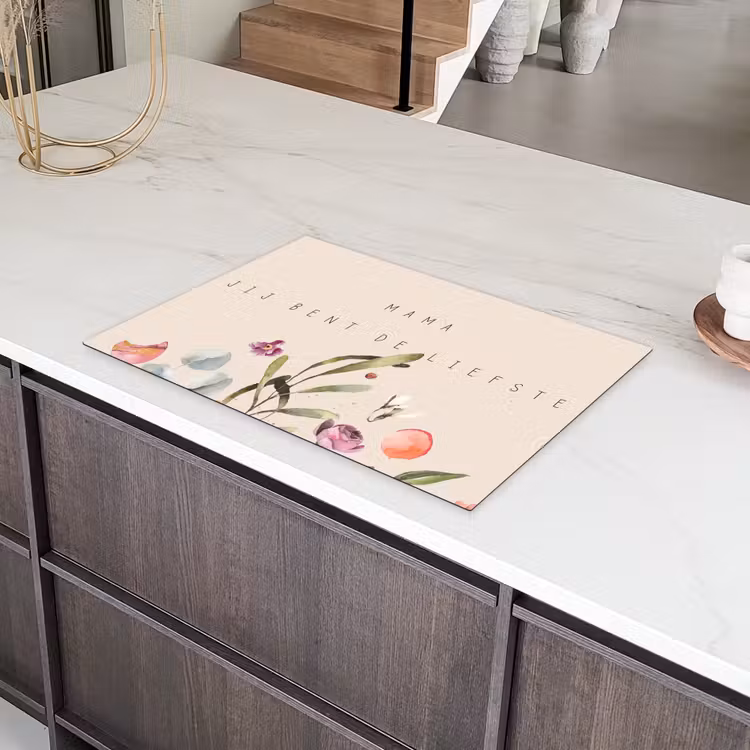 Spreuken - Mama jij bent de liefste - Quotes - Moeder Inductie beschermer vinyl 3mm klein -sfeer8