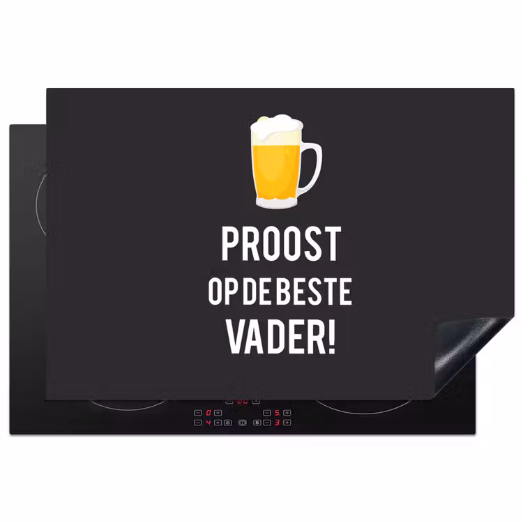 Spreuken - Proost op de beste vader - Quotes - Papa Inductie beschermer vinyl 3mm klein -3d