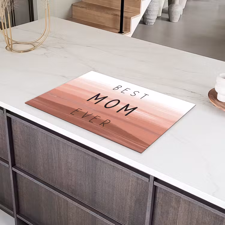 Spreuken - Quotes Best mom ever - Moederdag - Mama - Cadeau moederdag Inductie beschermer vinyl 3mm klein -sfeer8