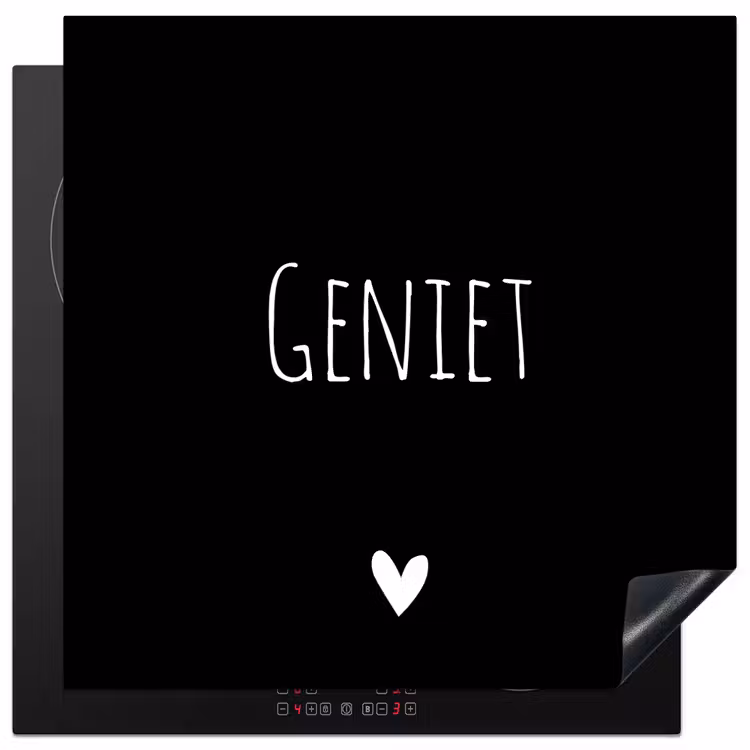 Spreuken - Quotes - Geniet Inductie beschermer vinyl 3mm middel -3d