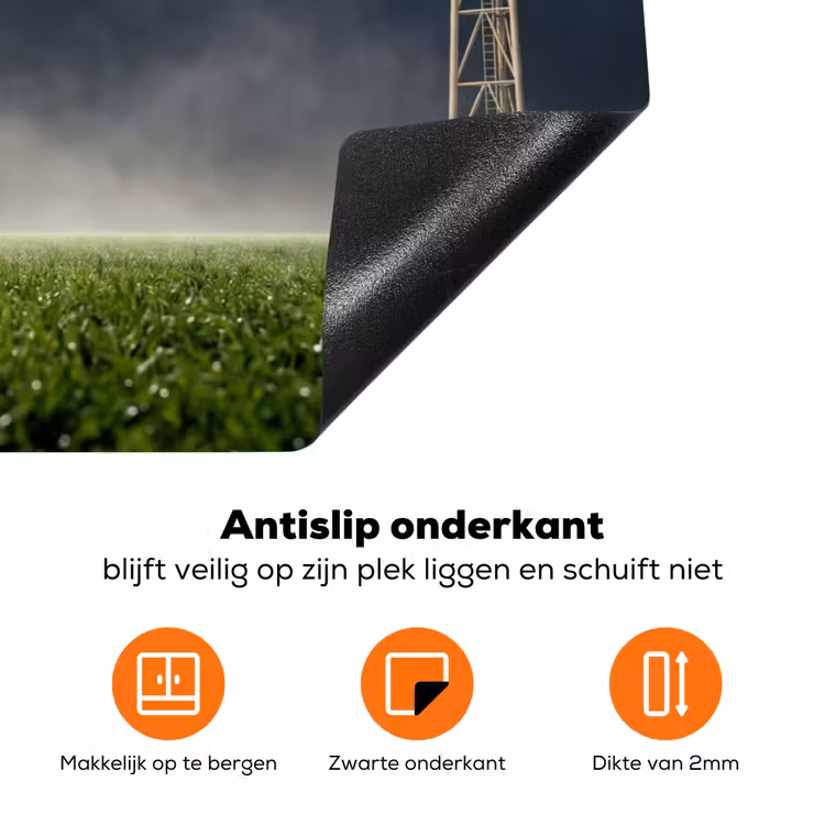 Stadion - Lichtmast - Sport - Nacht Inductie beschermer vinyl 3mm klein -zzzzzzz-td-onderkant