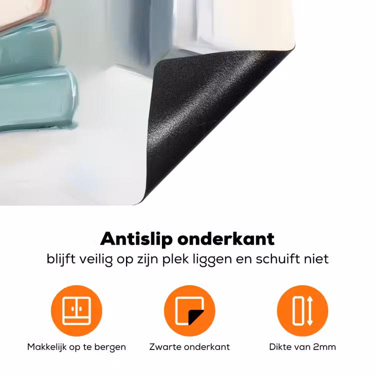 Stapel - Boeken - Groen - Daglicht Inductie beschermer vinyl 3mm klein -zzzzzzz-td-onderkant