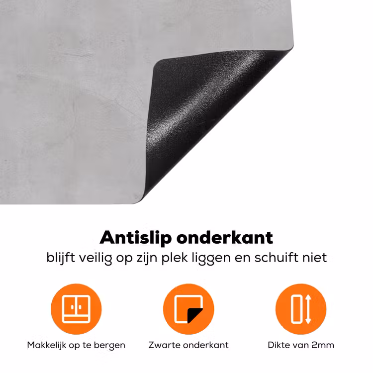 Steen - Patronen - Beton Inductie beschermer vinyl 3mm klein 276 -zzzzzzz-td-onderkant