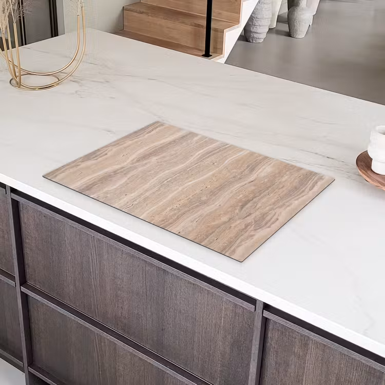 Steen - Patroon - Textuur - Natuurlijk - Beige Inductie beschermer vinyl 3mm klein -sfeer8