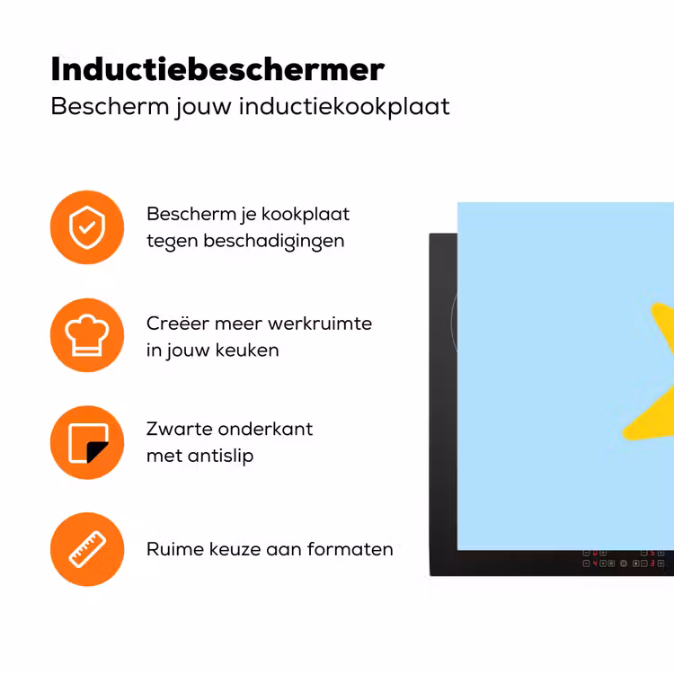 Ster - Today is a good day - Blauw Inductie beschermer vinyl 3mm klein -zzzzzzz-td-ups