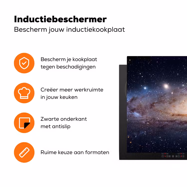 Inductiebeschermer - Sterrenstelsel - Ruimte - Kosmos - Sterrenstelsel - Ruimte - Kosmos Inductie beschermer vinyl 3mm klein