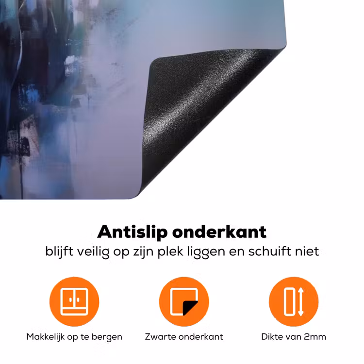 Stier - Zwart - Abstract - Horens Inductie beschermer vinyl 3mm klein -zzzzzzz-td-onderkant