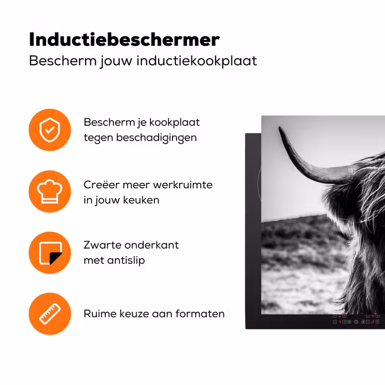 Stille Kracht Inductie beschermer vinyl 3mm klein -zzzzzzz-td-ups