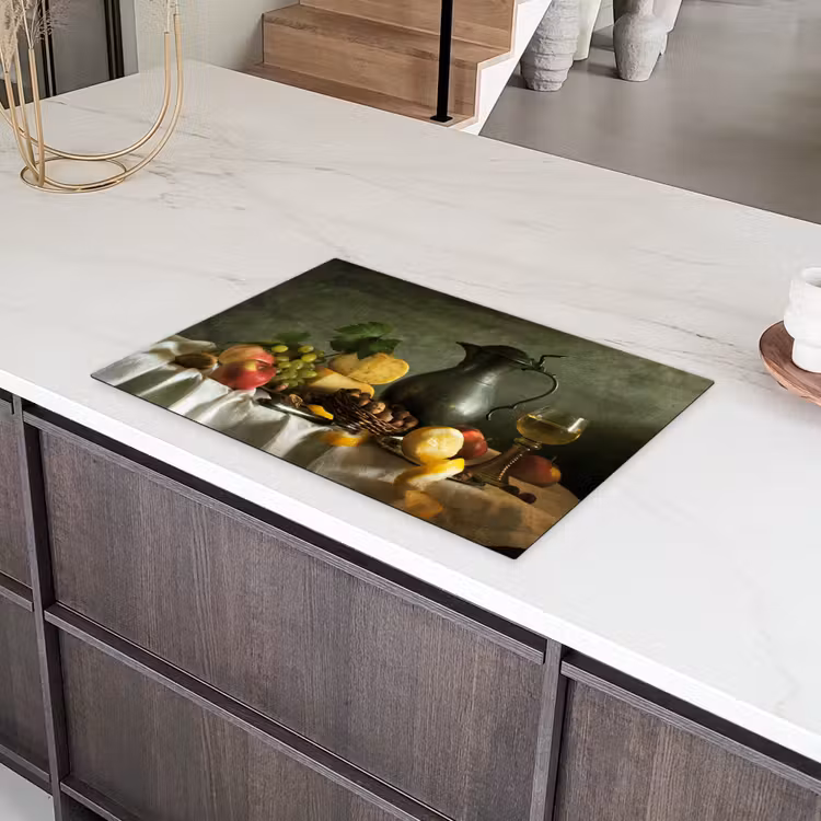 Stilleven met Kaas en Fruit Inductie beschermer vinyl 3mm klein -sfeer8