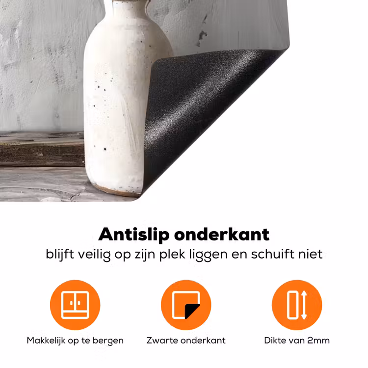 Stillevensschets in Crème en Hout Inductie beschermer vinyl 3mm klein -zzzzzzz-td-onderkant