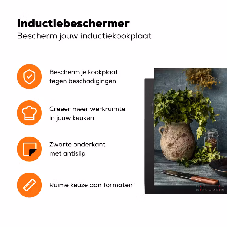 Stilte voor het Koken Inductie beschermer vinyl 3mm klein -zzzzzzz-td-ups