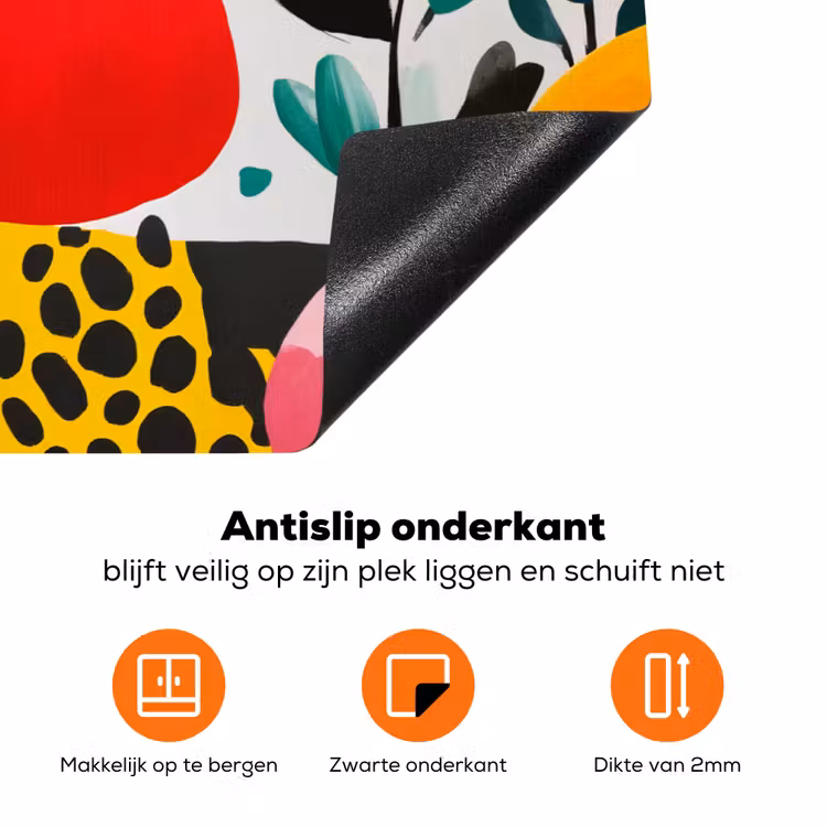 Stippen - Vormen - Modern - Kleuren Inductie beschermer vinyl 3mm klein -zzzzzzz-td-onderkant