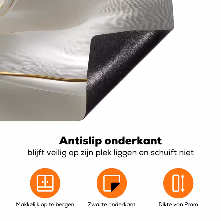Stof - Plooien - Goud Inductie beschermer vinyl 3mm klein -zzzzzzz-td-onderkant