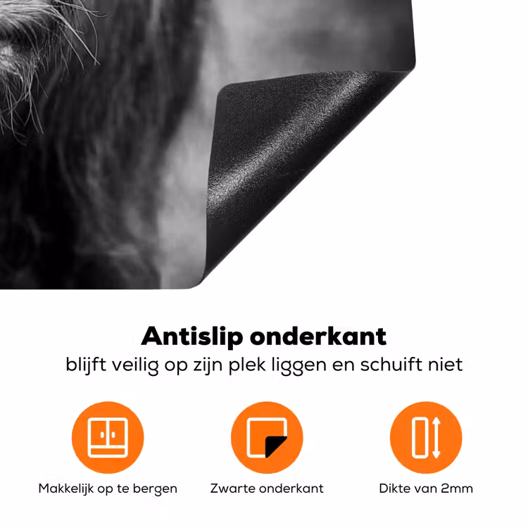 Stoïcijnse Blik Inductie beschermer vinyl 3mm klein -zzzzzzz-td-onderkant