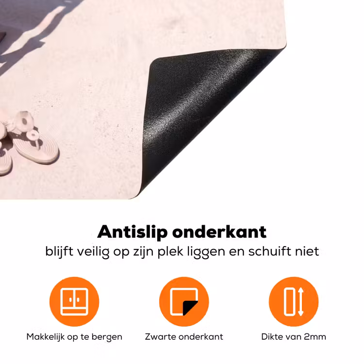 Strand - Ligstoel - Badkleding - Zomer - Roze Inductie beschermer vinyl 3mm klein -zzzzzzz-td-onderkant