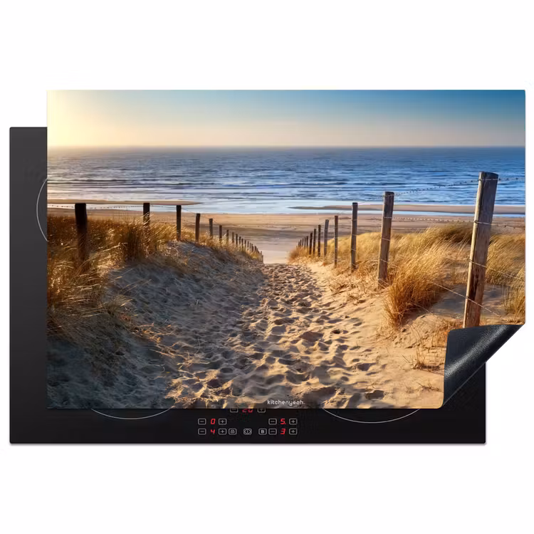 Strand - Natuur Inductie beschermer vinyl 3mm klein -3d