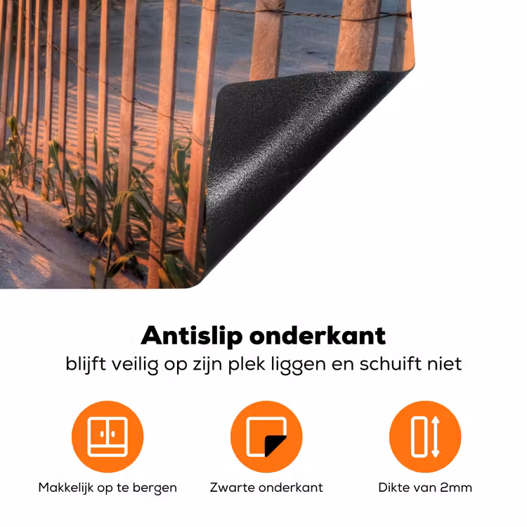 Strand - Natuur - Zonsondergang Inductie beschermer vinyl 3mm klein -zzzzzzz-td-onderkant
