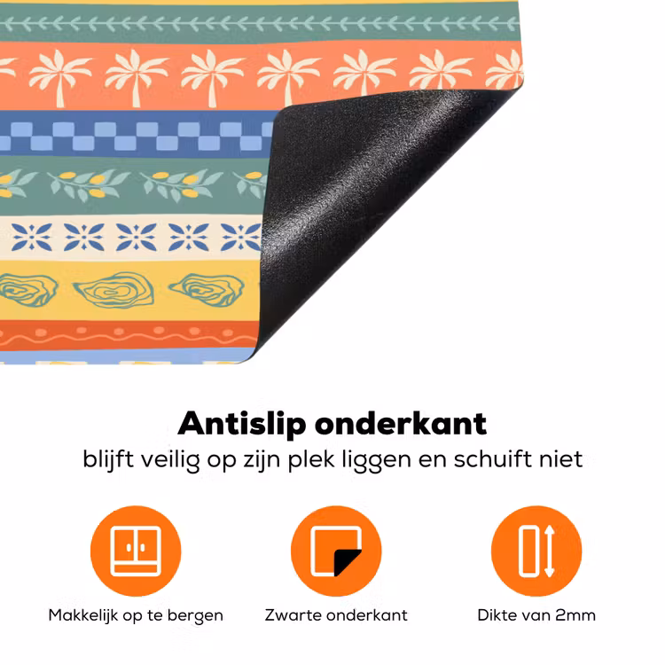 Zee - Sfeer - Oester - Garnaal Inductie beschermer vinyl 3mm klein 276 -zzzzzzz-td-onderkant