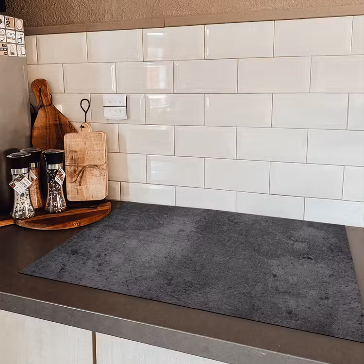 Structuur - Beton - Grijs - Industrieel - Rustiek Inductie beschermer vinyl 3mm klein -sfeer3