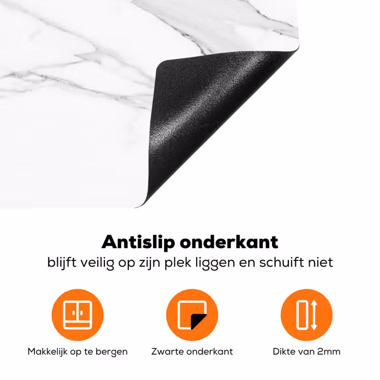 Sublieme Marmeren Aders Inductie beschermer vinyl 3mm klein -zzzzzzz-td-onderkant