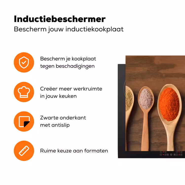 Symmetrie van Smaakmakers Inductie beschermer vinyl 3mm klein -zzzzzzz-td-ups