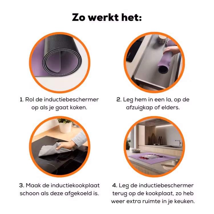Taart - Kersen - Juwelen - Rood Inductie beschermer vinyl 3mm klein -zzzzzzz-td-werking