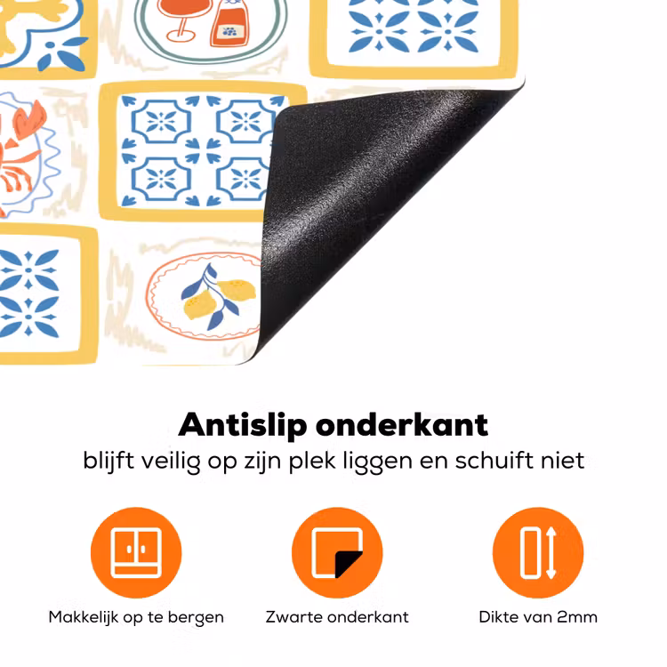 Zee - Sfeer - Mozaïek - Vis Inductie beschermer vinyl 3mm klein 276 -zzzzzzz-td-onderkant