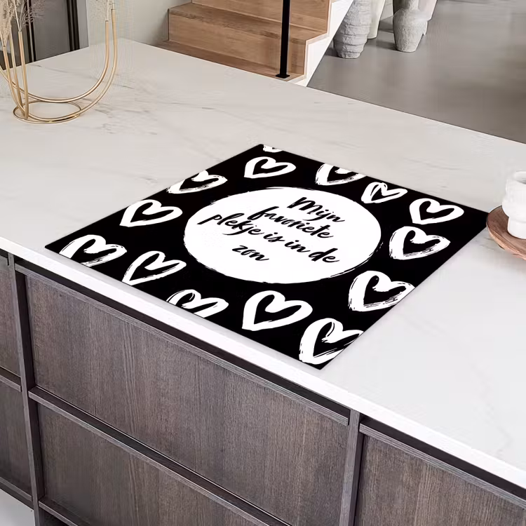 Tekst - Mijn favoriete plekje is in de zon - Quotes - Zomer - Zon Inductie beschermer vinyl 3mm middel -sfeer8