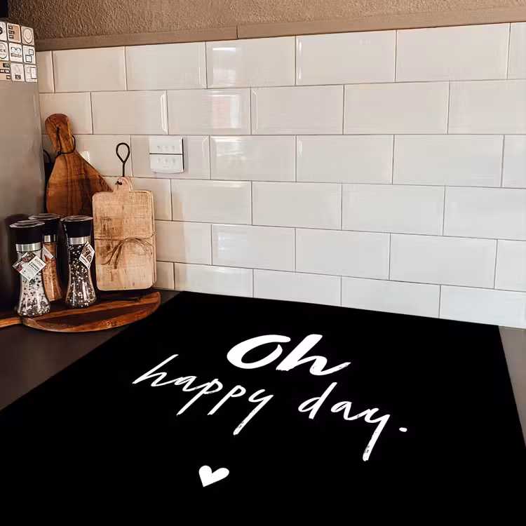 Tekst - Oh happy day - Zomer - Quotes Inductie beschermer vinyl 3mm middel -sfeer3